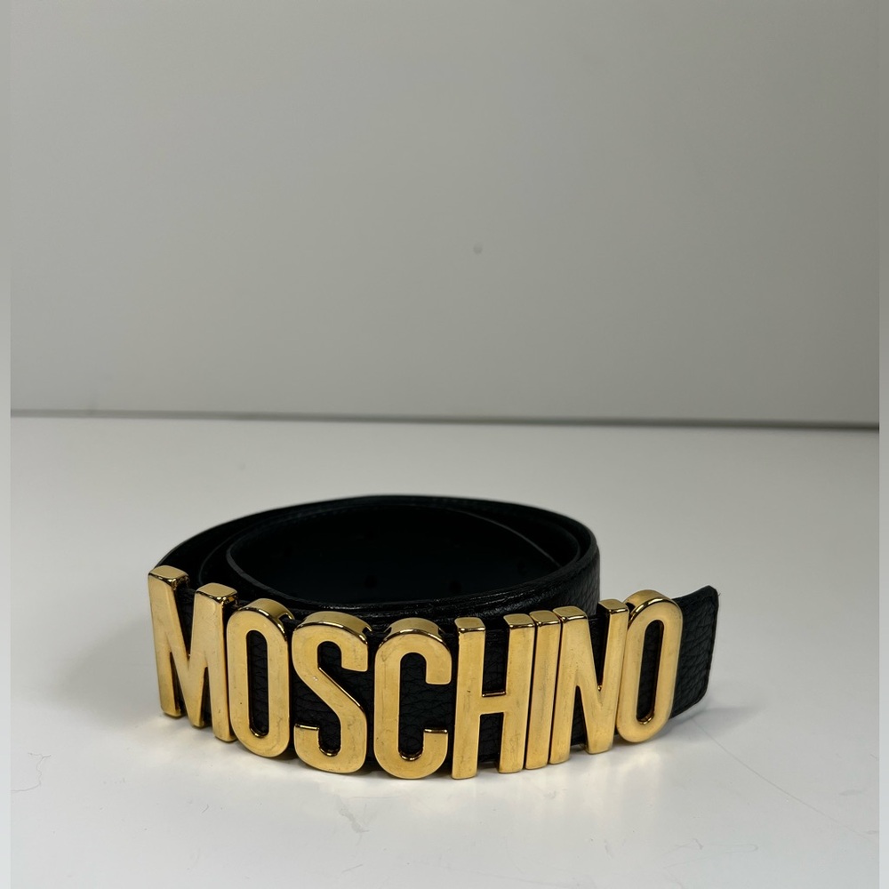 Moschino Black and Gold Men's Belt